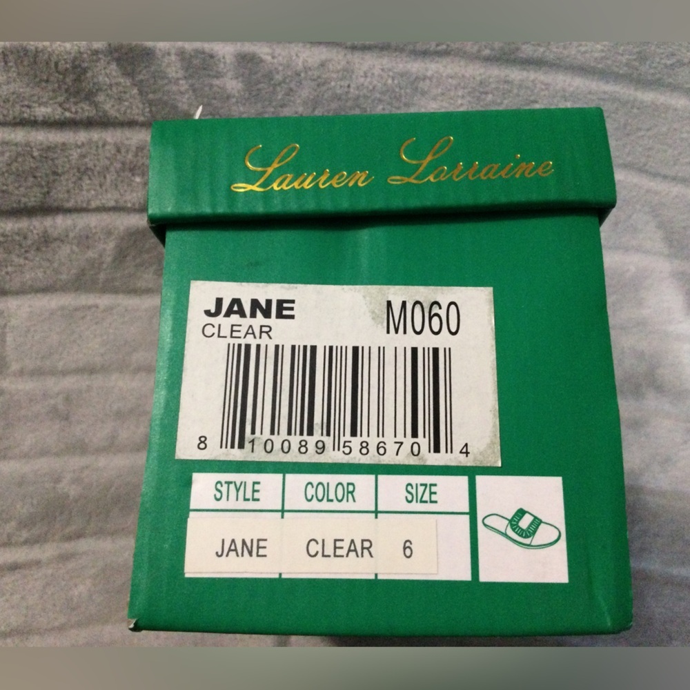 Lauren Lorraine Jane Clear Rhinestone Embellished Jelly Sandal Size 6 - Picture 10 of 10